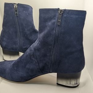 Size 9  Halson heritage blue suede booties.